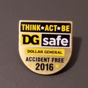 Dollar General DG Safe Accident Free 2016 Employee Award Recognition Pin